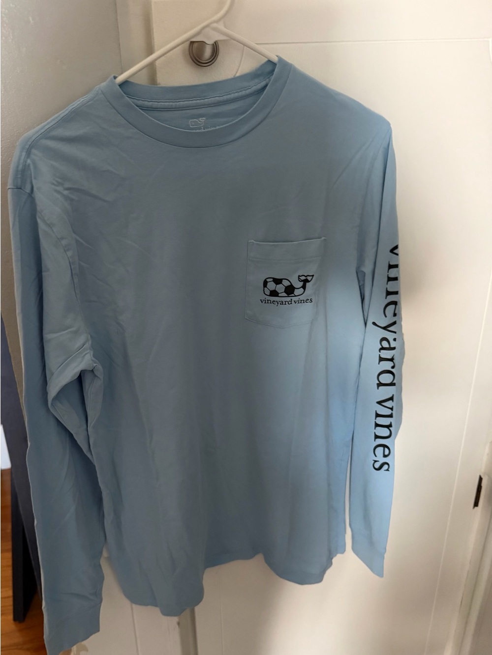Vineyard Vines Light Blue Long-Sleeve Pocket Tee